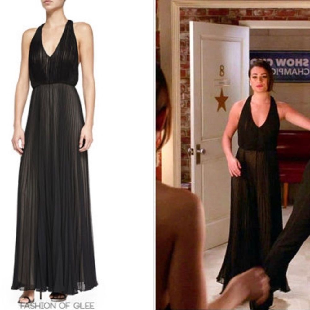 Alice + Olivia Pleated Wide Leg Jumpsuit